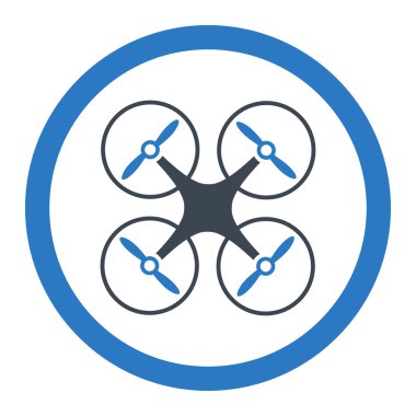 Nanocopter yuvarlak vektör simgesi