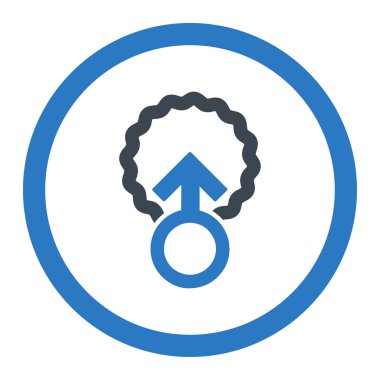 Ovum penetrasyon yuvarlak vektör simgesi