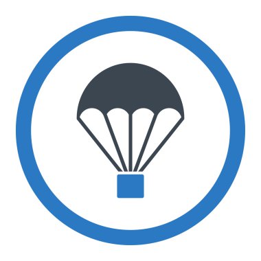 Paraşüt yuvarlak vektör simgesi