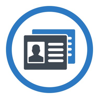 Hasta hesapları yuvarlak vektör simgesi