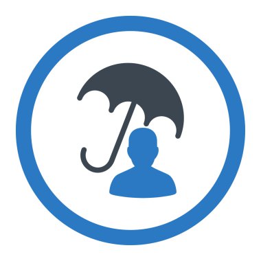 Hasta bakımı yuvarlak vektör simgesi