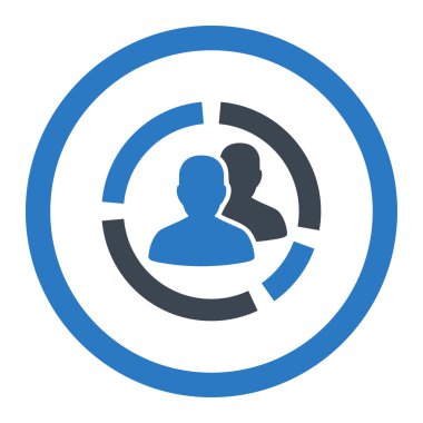 Hasta diyagramı yuvarlak vektör simgesi