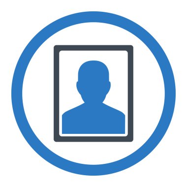 Hasta portre yuvarlak vektör simgesi