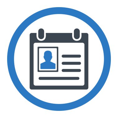 Kişisel rozet yuvarlak vektör simgesi