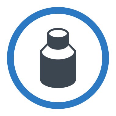Phial yuvarlak vektör simgesi