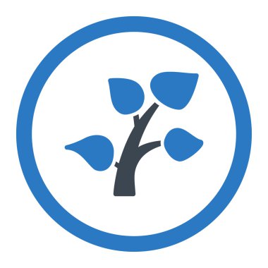 Bitki yuvarlak vektör simgesi