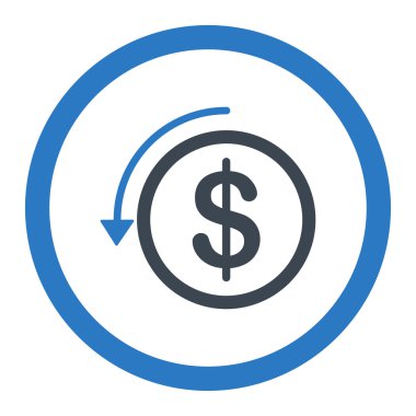 Yuvarlak vektör simge iade