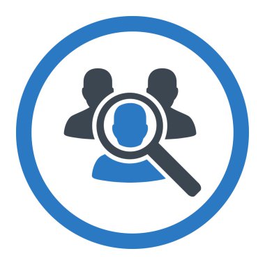 Arama hasta yuvarlak vektör simgesi