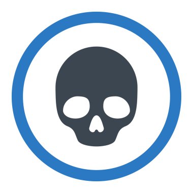 Kafatası yuvarlak vektör simgesi