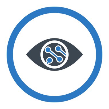 Akıllı Lens yuvarlak vektör simgesi