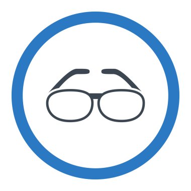 Gözlük yuvarlak vektör simgesi