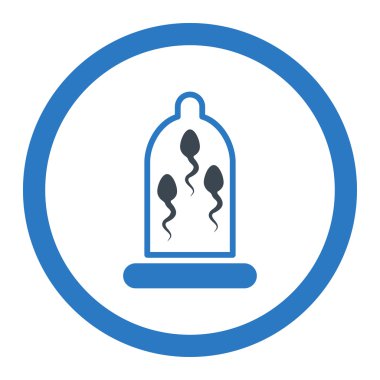 Sperm koruma yuvarlak vektör simgesi