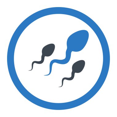Sperm yuvarlak vektör simgesi