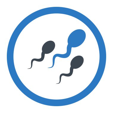 Sperm yuvarlak vektör simgesi