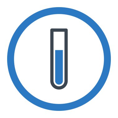 Test tüpü yuvarlak vektör simgesi