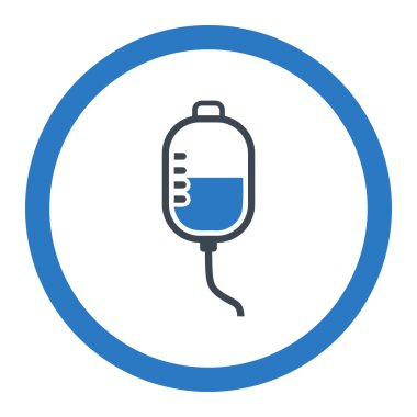 Terapi damlalık yuvarlak vektör simgesi