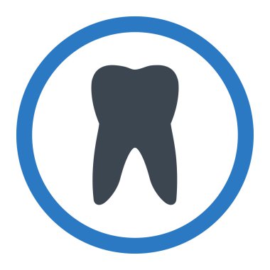 Diş yuvarlak vektör simgesi