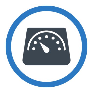 Ağırlık ölçer yuvarlak vektör simgesi