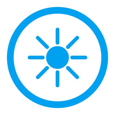 Parlaklık yuvarlak vektör simgesi