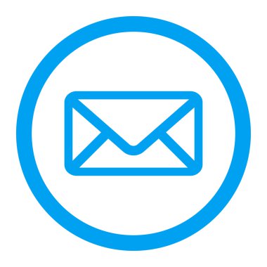 Zarf yuvarlak vektör simgesi