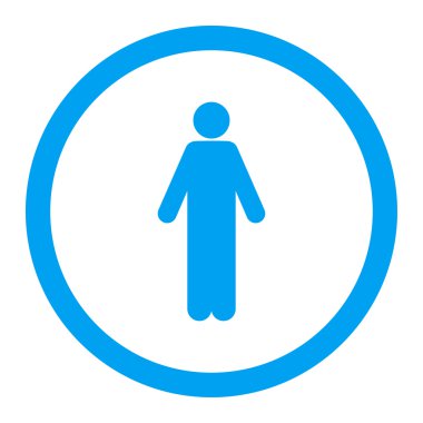 Adam yuvarlak vektör simgesi