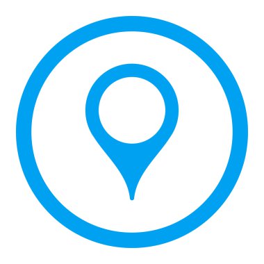 Harita işaretleyici yuvarlak vektör simgesi