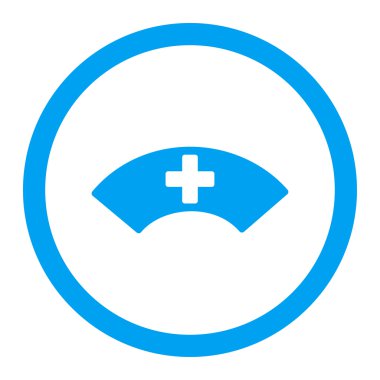 Tıbbi güneşlik yuvarlak vektör simgesi