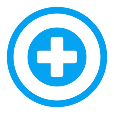 Tıp yuvarlak vektör simgesi