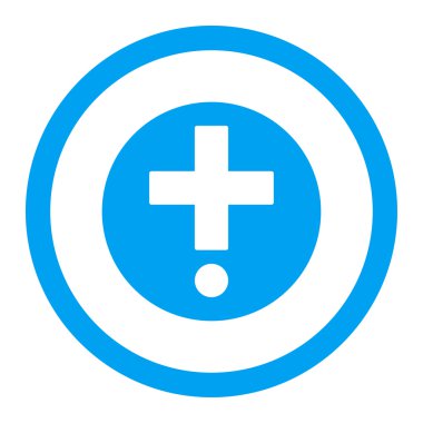 Eczane yuvarlak vektör simgesi