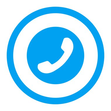 Telefon numarası yuvarlak vektör simgesi