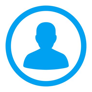 Portre yuvarlak vektör simgesi