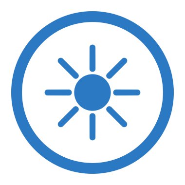 Parlaklık yuvarlak vektör simgesi