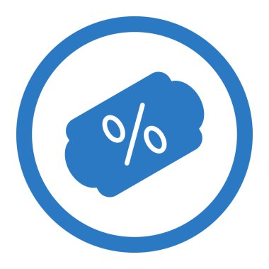 Etiket yuvarlak vektör simge indirim