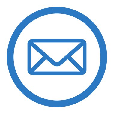 Zarf yuvarlak vektör simgesi