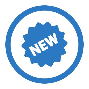 Yeni bir ses etiketi yuvarlak vektör simgesi