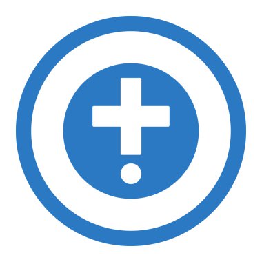 Eczane yuvarlak vektör simgesi