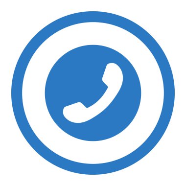 Telefon numarası yuvarlak vektör simgesi