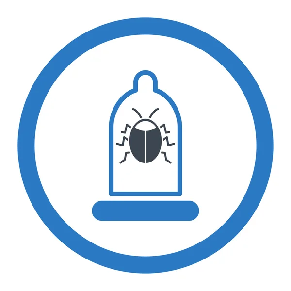 Bug Protection Rounded Vector Icon — Stock Vector