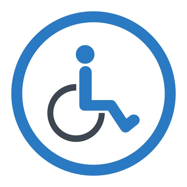 Osoby se zdravotním postižením zaoblené vektorové ikony — Stockový vektor