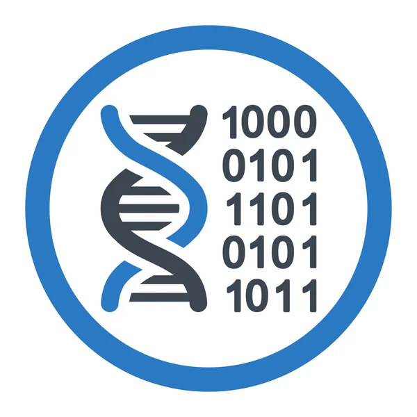 Código genético Ícone vetorial arredondado —  Vetores de Stock