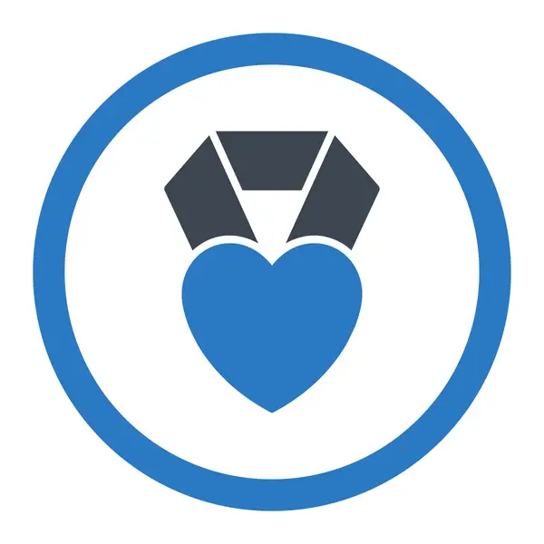 Heart Award rundade vektor Icon — Stock vektor