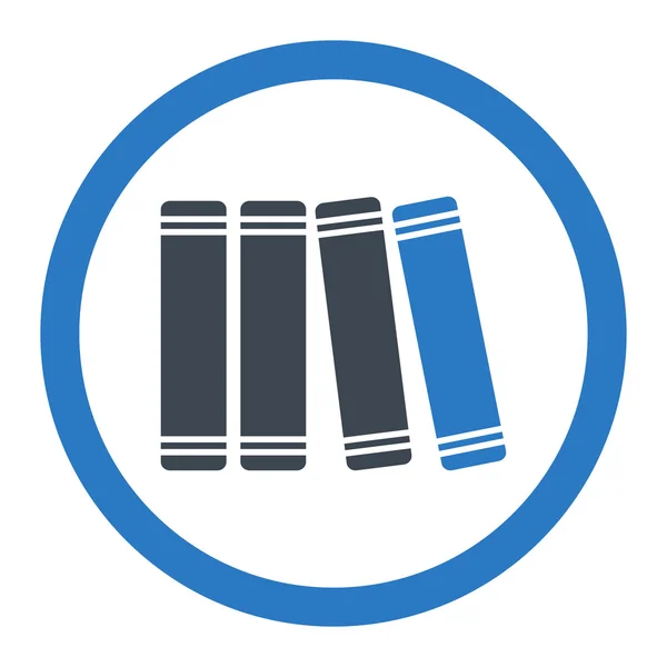 Biblioteka książek wektor zaokrąglona ikona — Wektor stockowy