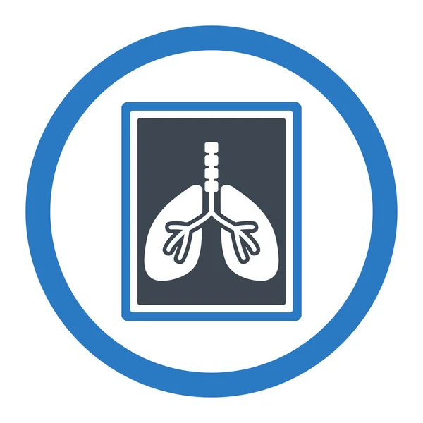 Lungs X-Ray Photo Rounded Vector Icon — Stock Vector
