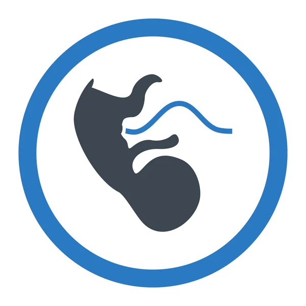 Primat-Embryo abgerundetes Vektorsymbol — Stockvektor