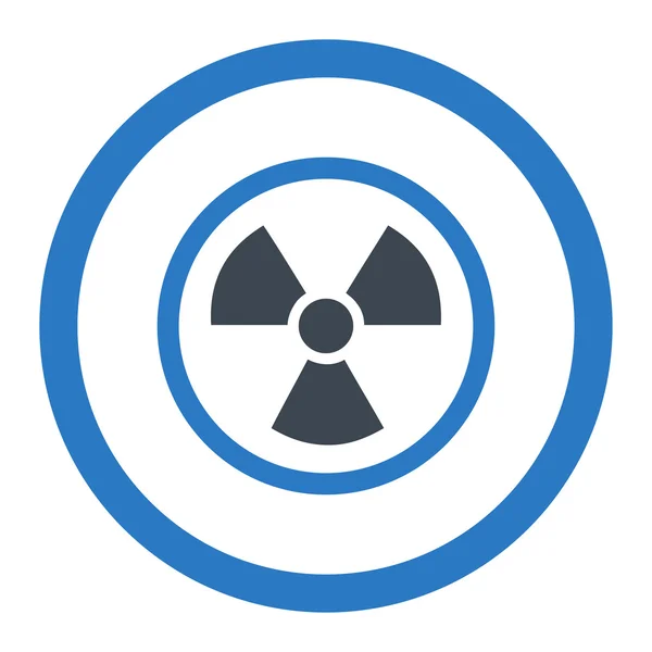 Опасная радиационная округлая векторная икона — стоковый вектор