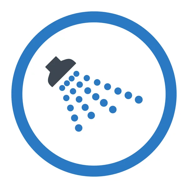 Shower Rounded Vector Icon — Stockvector