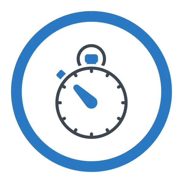 Stopwatch afgeronde Vector Icon — Stockvector