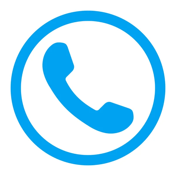 Telefon-Empfänger gerundetes Vektorsymbol — Stockvektor