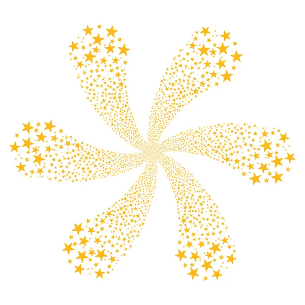 Салют звездному цветку — стоковый вектор