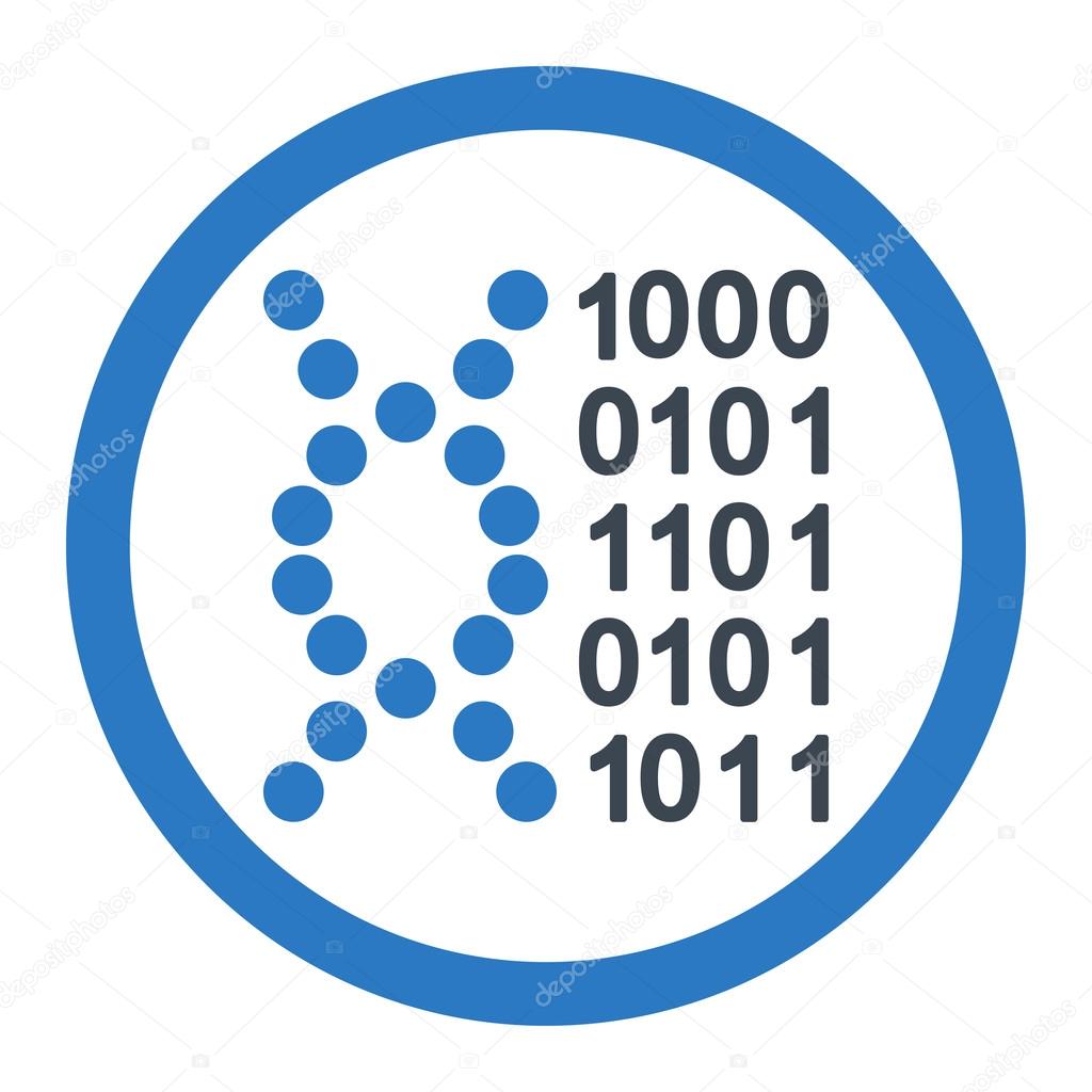 DNA Code Rounded Vector Icon